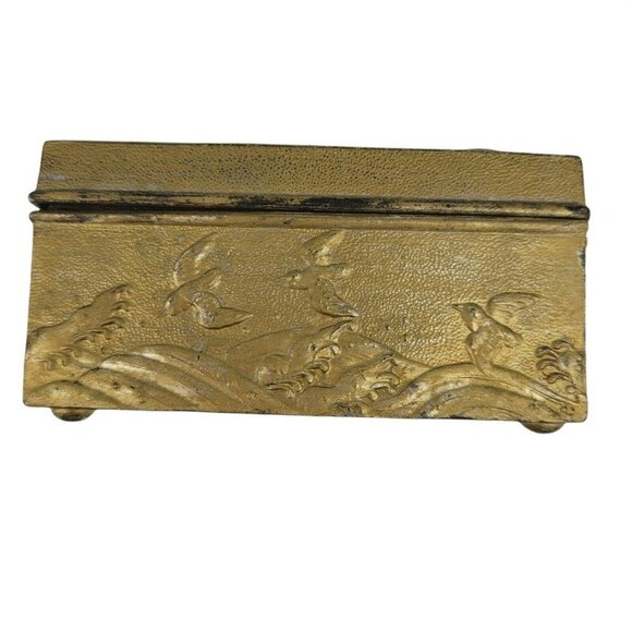 Vintage Japanese Metal Dragon Cigarette Box - Picture 3 of 11